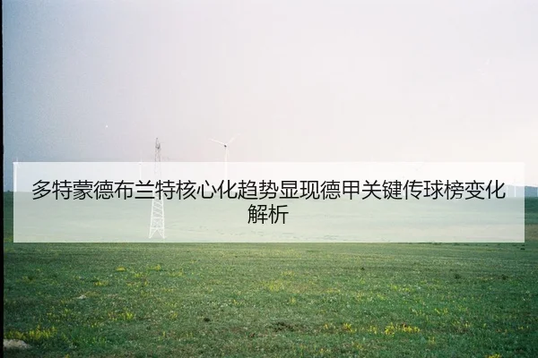 多特蒙德布兰特核心化趋势显现德甲关键传球榜变化解析